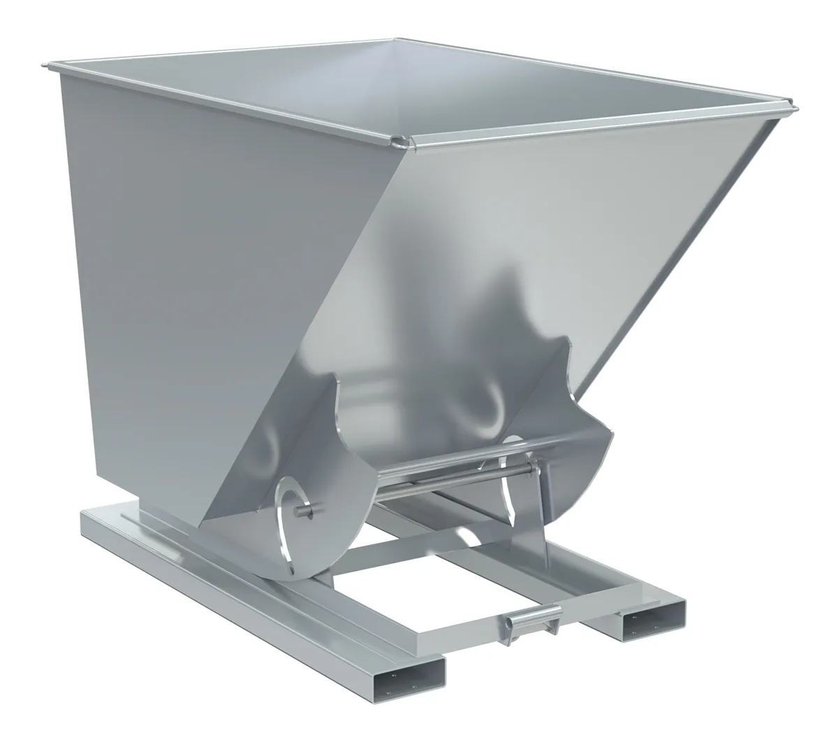 Vestil D-150-MD-NB-SL d-style hoppers, no bump & dump