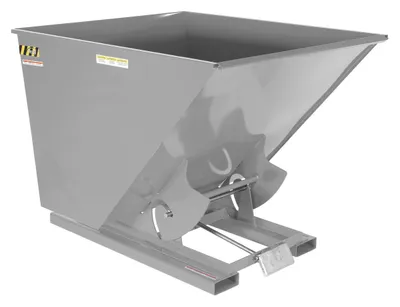 Vestil D-200-HD-GY-MG d style - self-dumping steel hoppers with bumper release