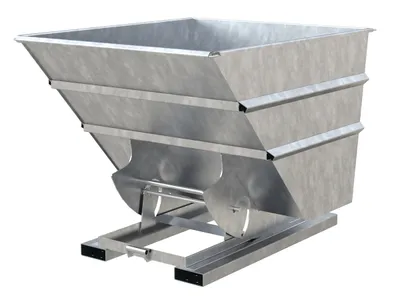 Vestil D-200-HD-NB-GAL d-style hoppers, no bump & dump