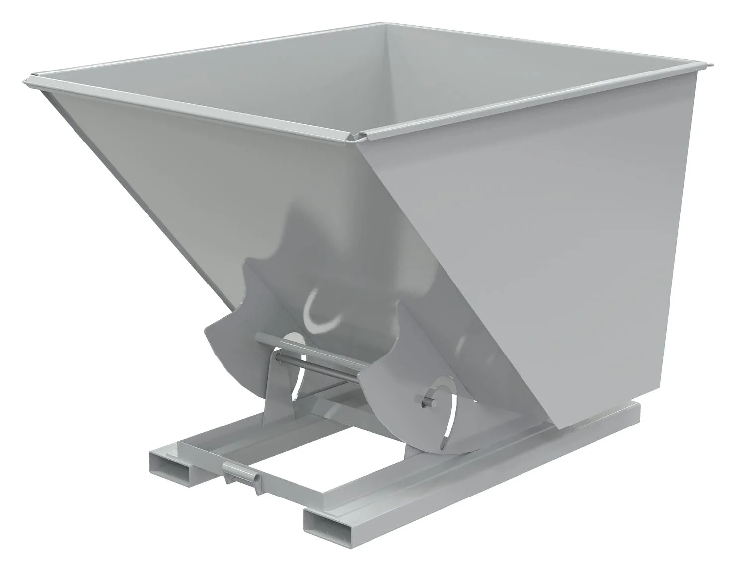 Vestil D-200-HD-NB-GY-MG d-style hoppers, no bump & dump