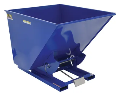 Vestil D-200-LD d style - self-dumping steel hoppers with bumper release