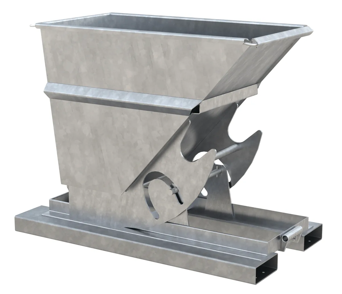 Vestil D-25-HD-NB-GAL d-style hoppers, no bump & dump