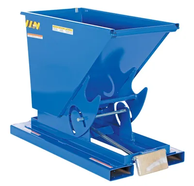 Vestil D-25-LD d style - self-dumping steel hoppers with bumper release