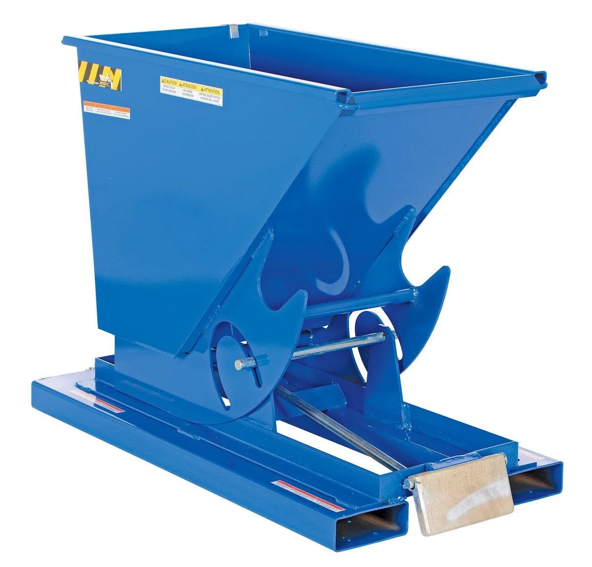 Vestil D-25-LD d style - self-dumping steel hoppers with bumper release