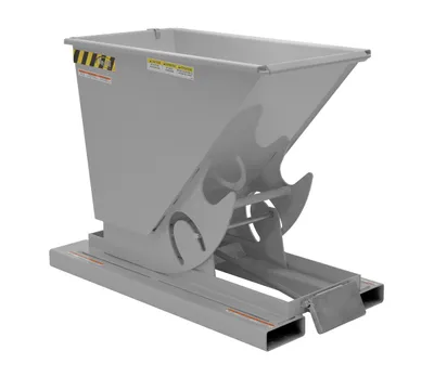 Vestil Steel Light Duty Self Dumping Hopper 1/4 Cubic Yard 2000 Lb. Capacity Machine Gray