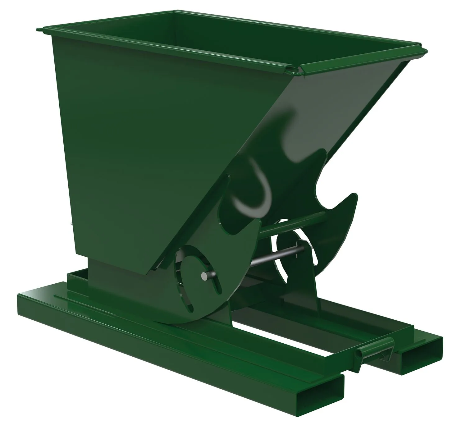 Vestil D-25-LD-NB-GRN-H d-style hoppers, no bump & dump