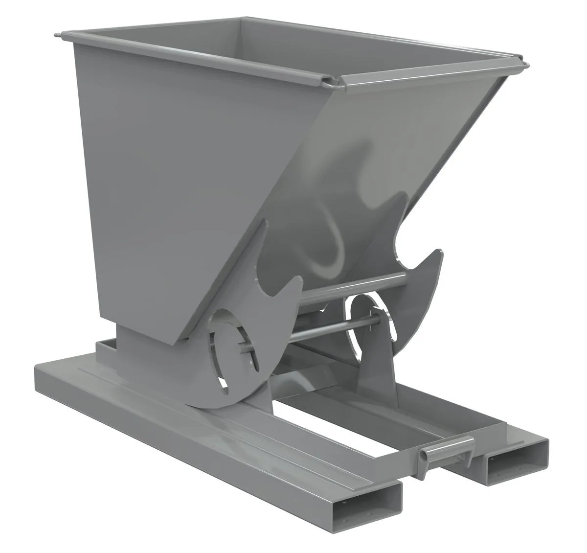 Vestil D-25-LD-NB-GY-SG d-style hoppers, no bump & dump