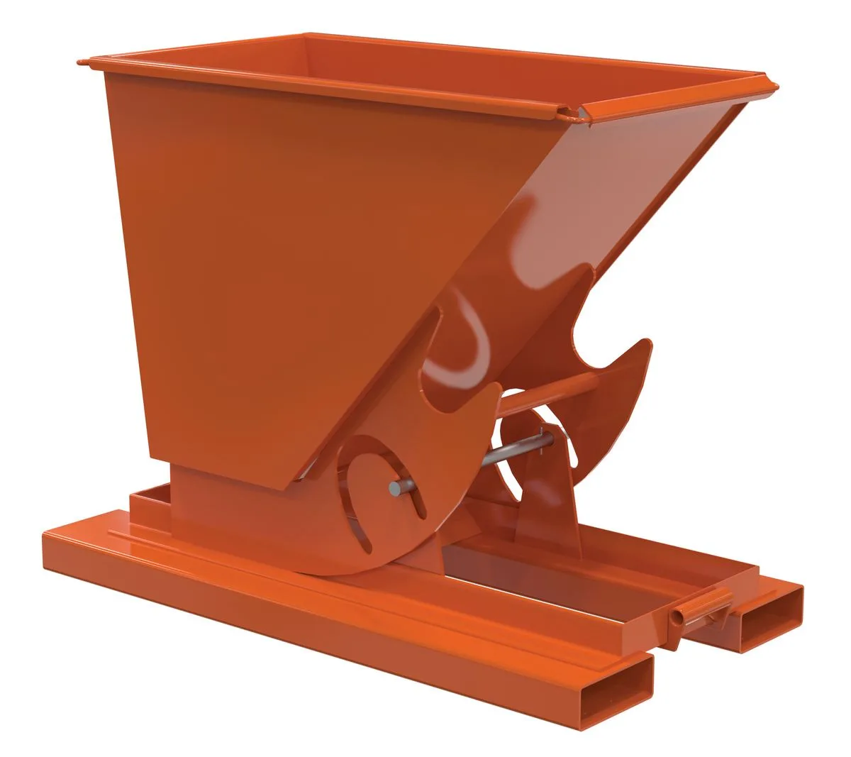 Vestil D-25-LD-NB-ORG-C d-style hoppers, no bump & dump
