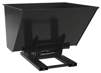 Vestil Steel Heavy Duty Hydraulic Dumping Hopper 2-1/2 Cubic Yard 6,000 Lb. Capacity Black