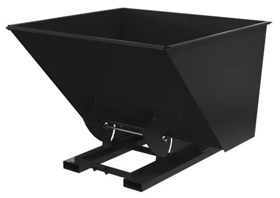 Vestil Steel Heavy Duty No Bump & Dump Hopper 2-1/2 Cubic Yard 6000 Lb. Capacity Semi Gloss Black