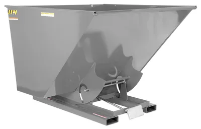 Vestil D-250-LD-GY-MG d style - self-dumping steel hoppers with bumper release
