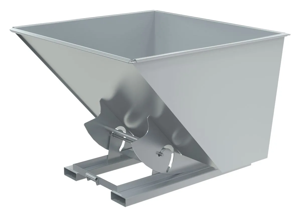 Vestil D-250-LD-NB-SL d-style hoppers, no bump & dump