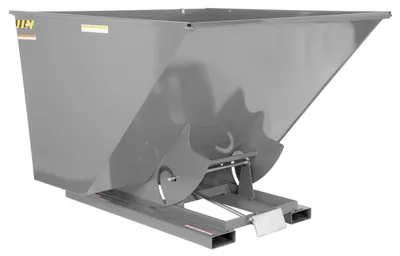 Vestil Steel Medium Duty Self Dumping Hopper 2-1/2 Cubic Yard 4000 Lb. Capacity Machine Gray