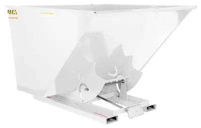 Vestil Steel Medium Duty Self Dumping Hopper 2-1/2 Cubic Yard 4000 Lb. Capacity White
