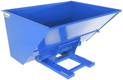 Vestil D-300-HD-HYD hydraulic dumping hopper shown from an alternate angle