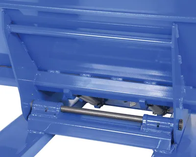 Vestil D-300-HD-HYD hydraulic dumping hopper shown from an alternate angle