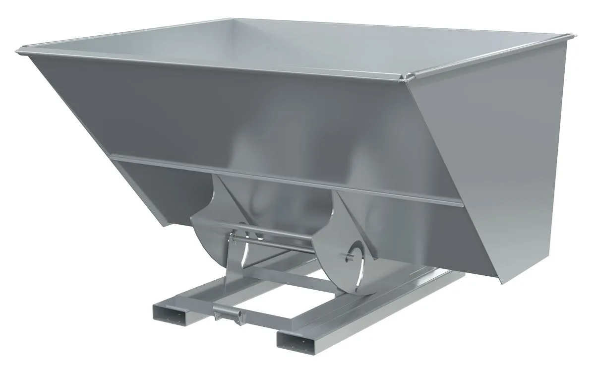 Vestil D-300-HD-NB-SL d-style hoppers, no bump & dump
