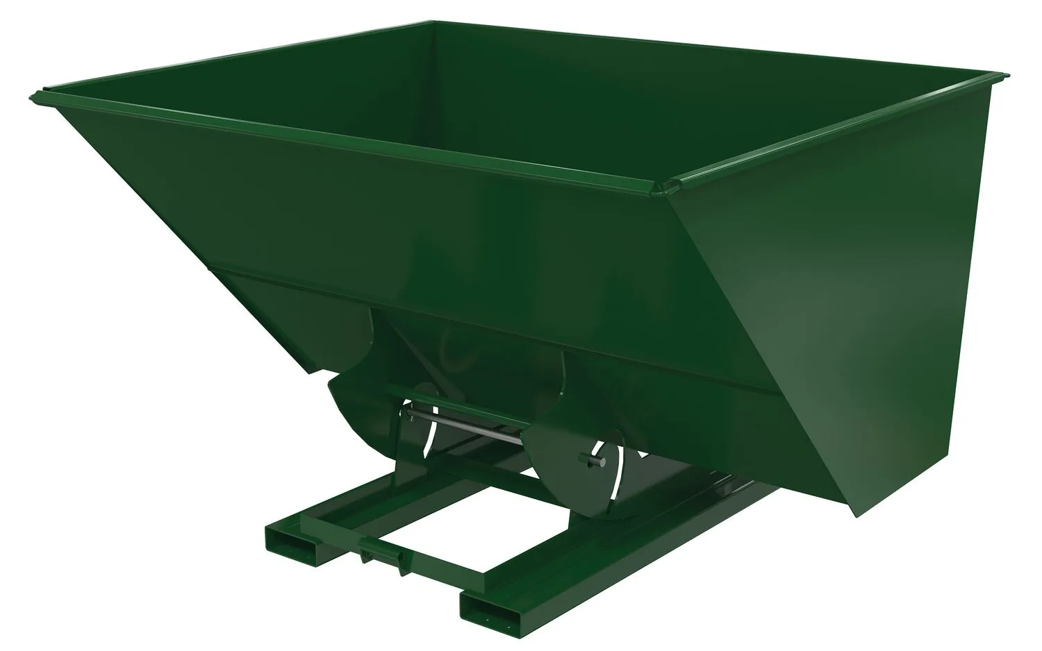 Vestil D-300-LD-NB-GRN-H d-style hoppers, no bump & dump