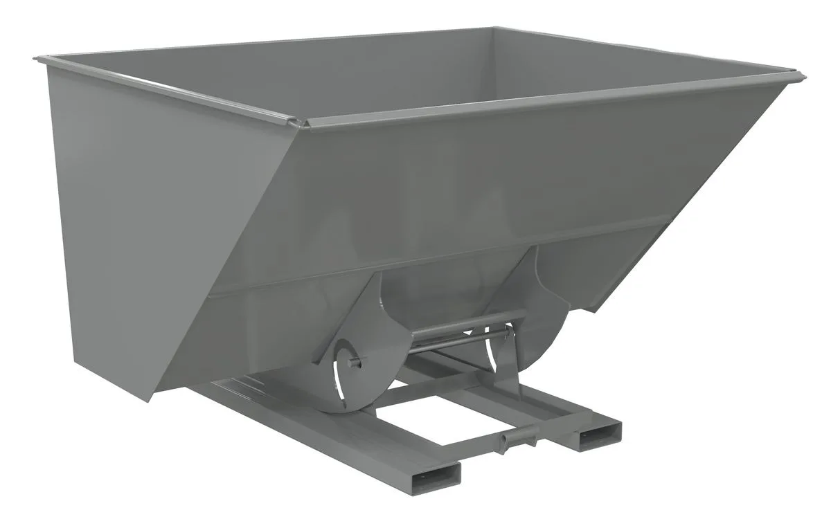 Vestil D-300-LD-NB-GY-SG d-style hoppers, no bump & dump