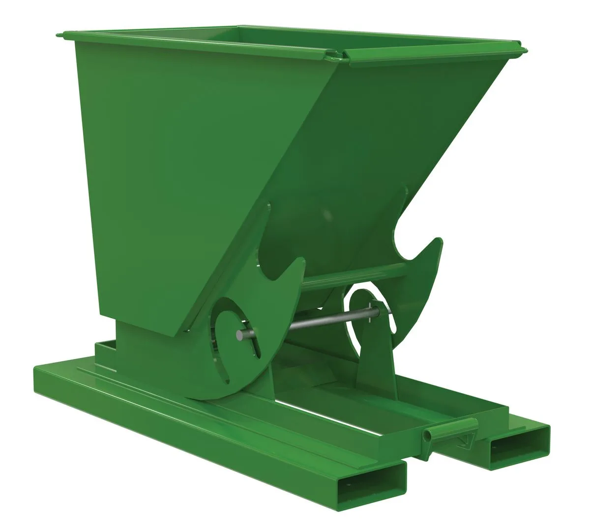 Vestil D-33-LD-NB-GRN-T d-style hoppers, no bump & dump