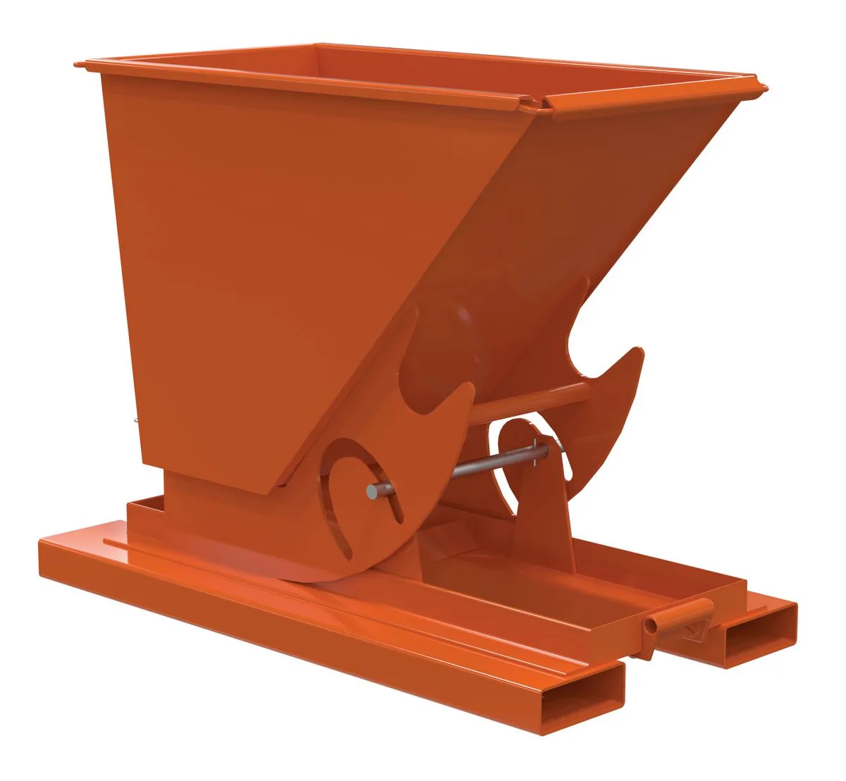 Vestil D-33-LD-NB-ORG-C d-style hoppers, no bump & dump