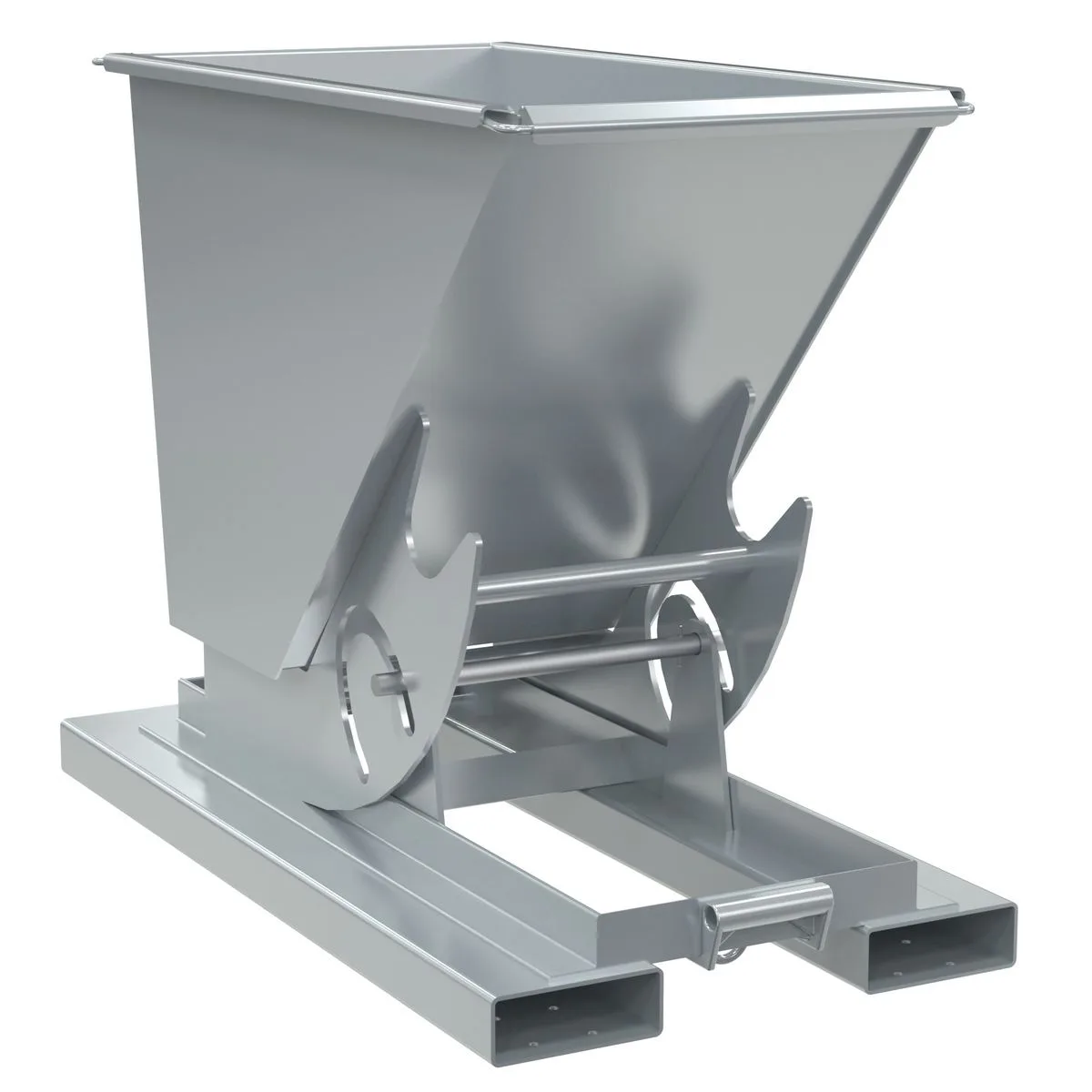 Vestil D-33-LD-NB-SL d-style hoppers, no bump & dump