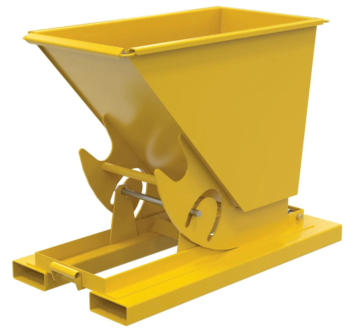 Vestil D-33-LD-NB-YEL d-style hoppers, no bump & dump