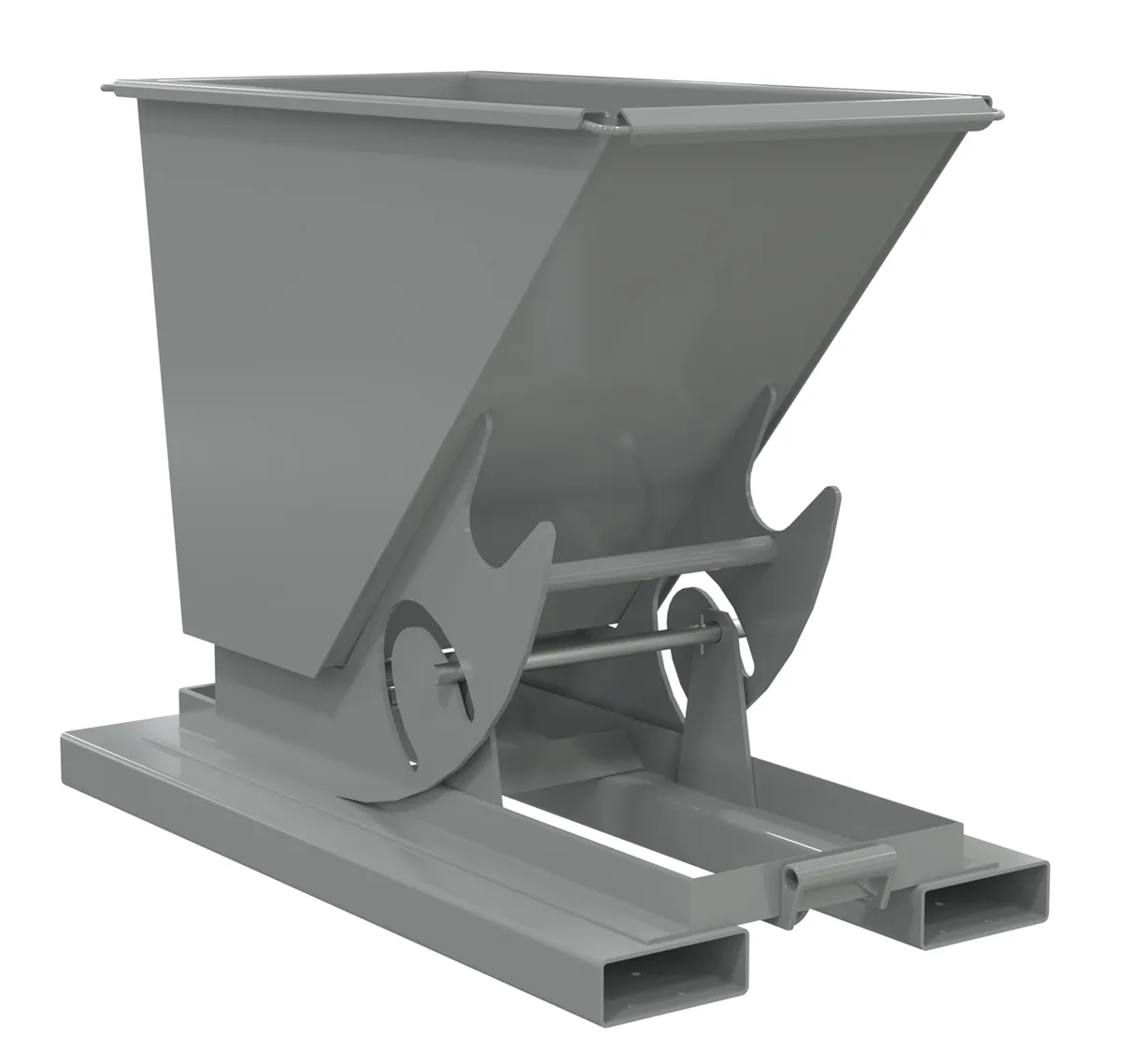 Vestil D-33-MD-NB-GY-SG d-style hoppers, no bump & dump