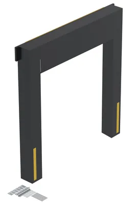 Vestil Nylon (Vinyl) Dock Seal 13 In. 8 Ft. x 9 Ft. Black