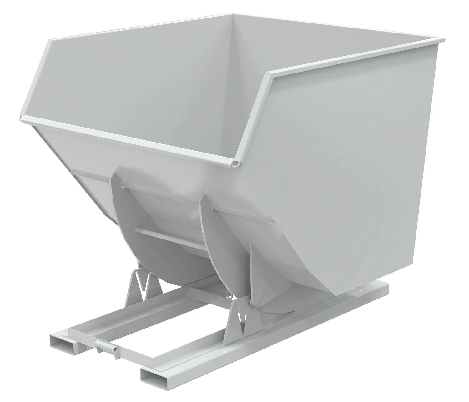 Vestil D-350-HD-NB-GY-MG d-style hoppers, no bump & dump