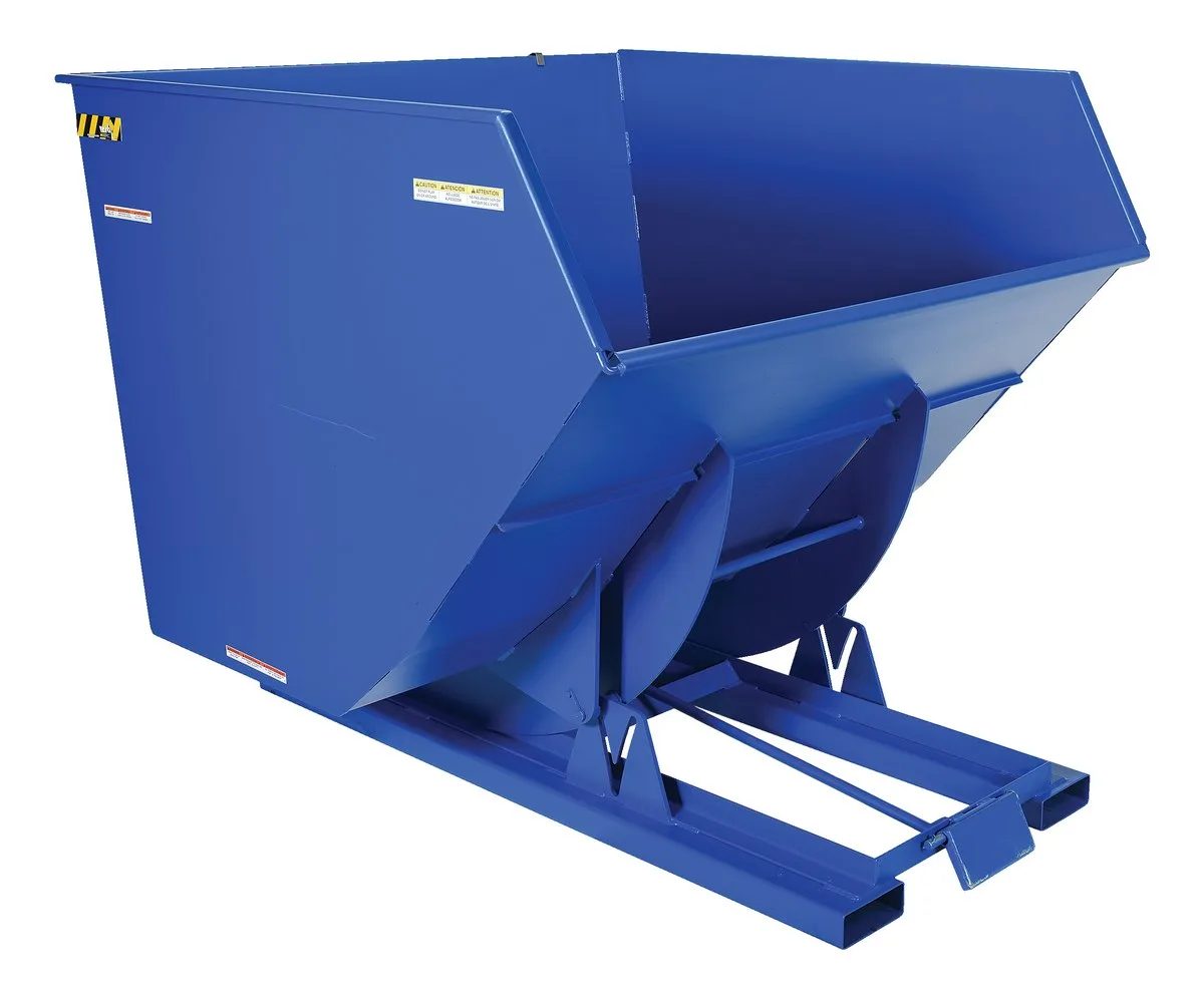 Vestil D-400-HD d style - self-dumping steel hoppers with bumper release
