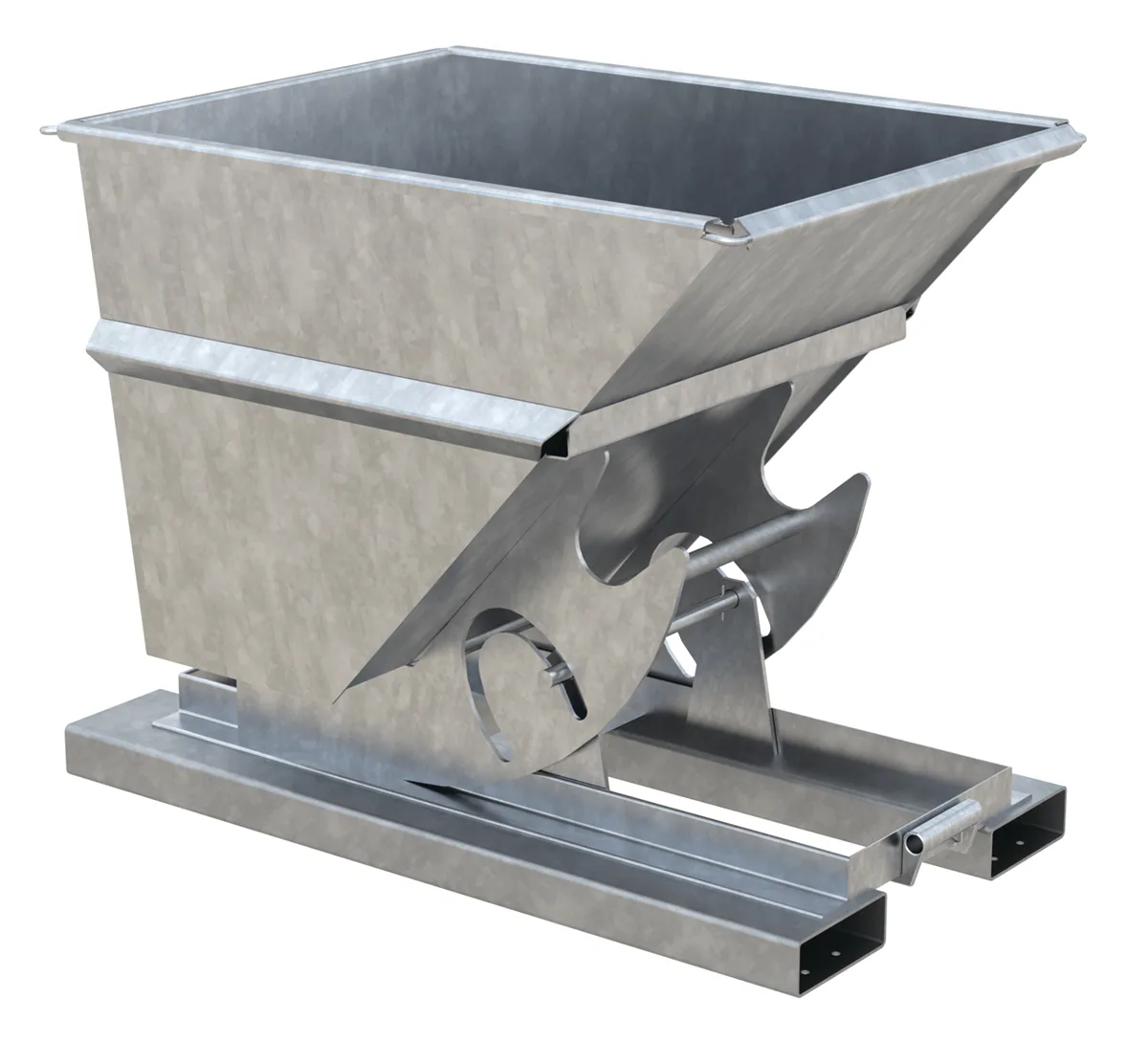 Vestil D-50-HD-NB-GAL d-style hoppers, no bump & dump