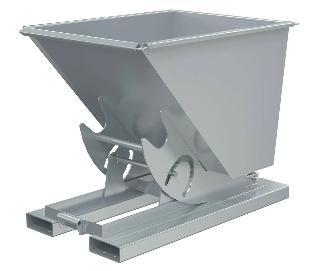 Vestil D-50-HD-NB-SL d-style hoppers, no bump & dump
