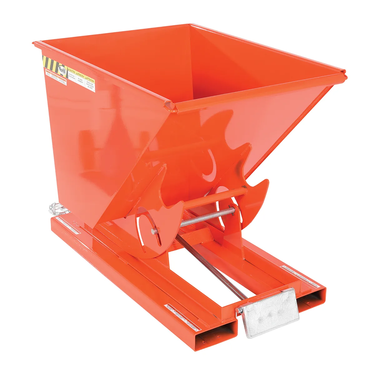 Vestil D-50-HD-ORG-C d style - self-dumping steel hoppers with bumper release