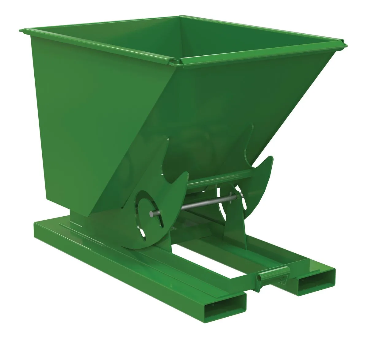 Vestil D-50-LD-NB-GRN-T d-style hoppers, no bump & dump