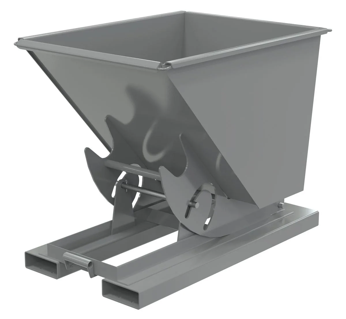 Vestil D-50-LD-NB-GY-SG d-style hoppers, no bump & dump
