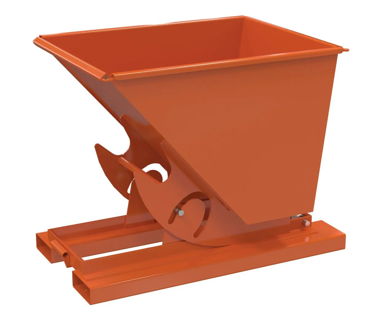 Vestil D-50-LD-NB-ORG-C d-style hoppers, no bump & dump