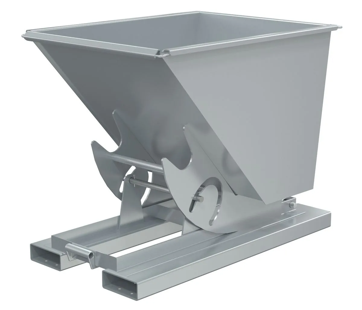 Vestil D-50-LD-NB-SL d-style hoppers, no bump & dump