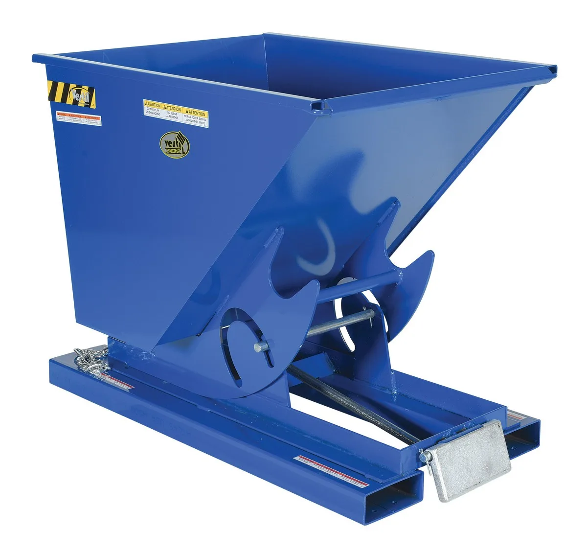 Vestil D-50-MD d style - self-dumping steel hoppers with bumper release