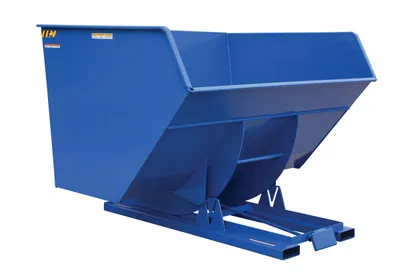 Vestil Steel Heavy Duty Self Dumping Hopper 5 Cubic Yard 6000 Lb. Capacity Blue