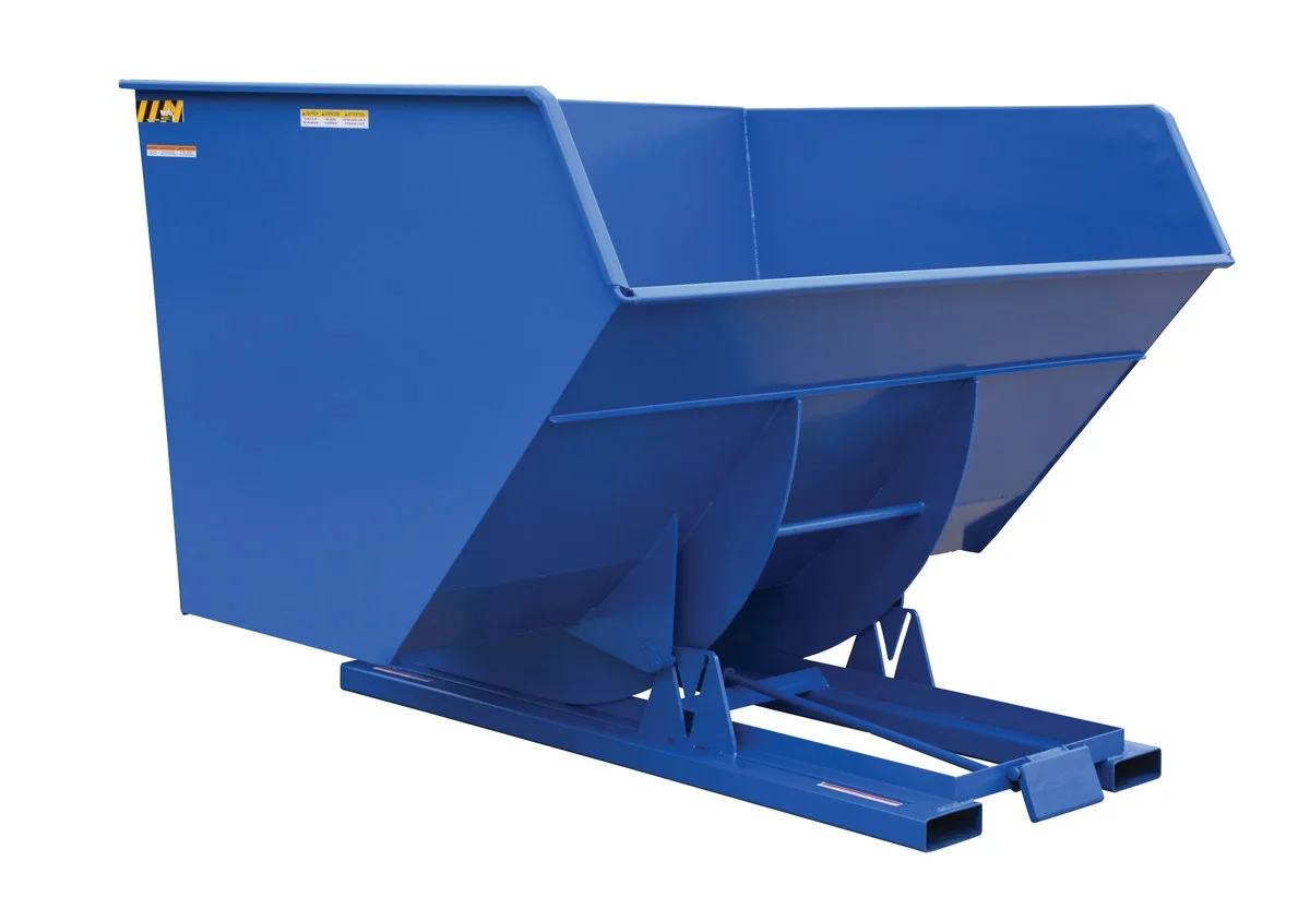 Vestil D-500-HD d style - self-dumping steel hoppers with bumper release