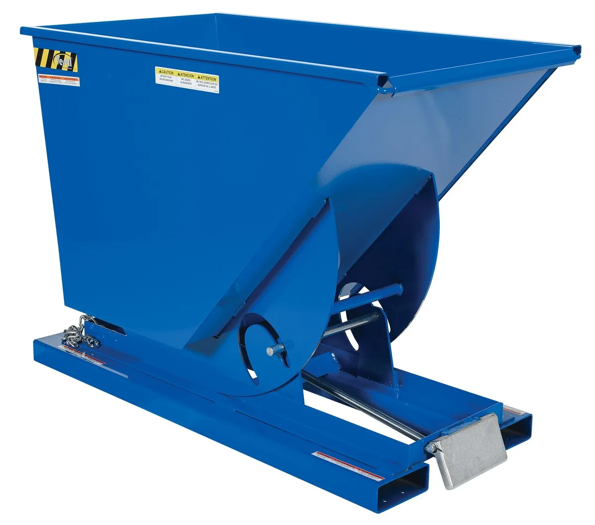 Vestil D-75-HD d style - self-dumping steel hoppers with bumper release