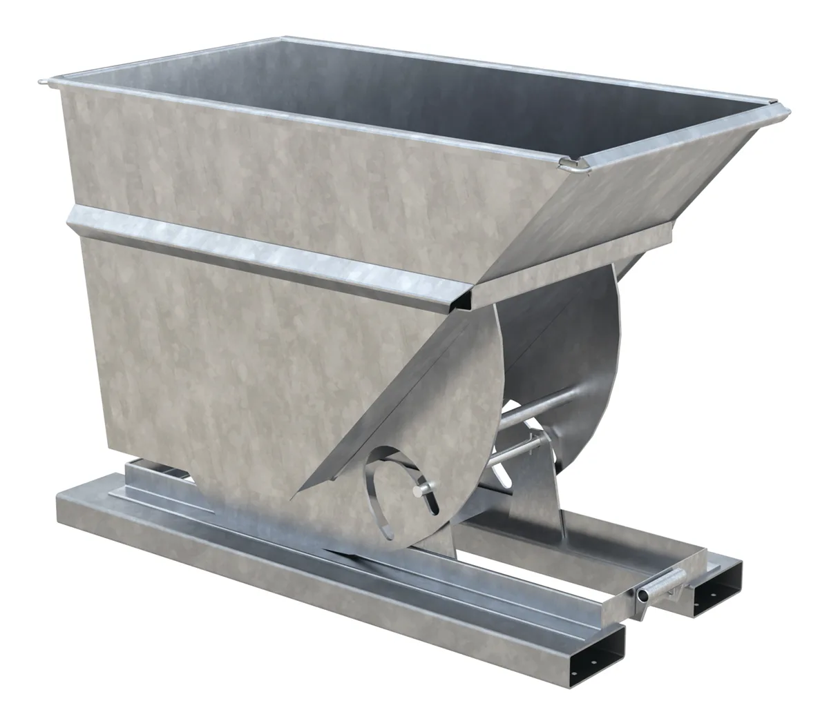 Vestil D-75-HD-NB-GAL d-style hoppers, no bump & dump