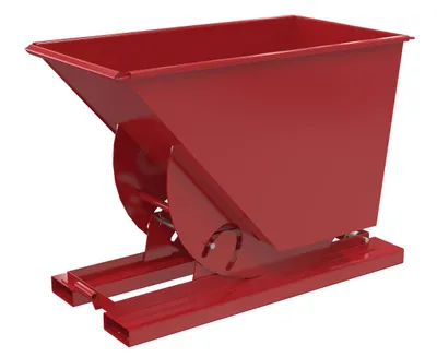 Vestil D-75-HD-NB-SR d-style hoppers, no bump & dump