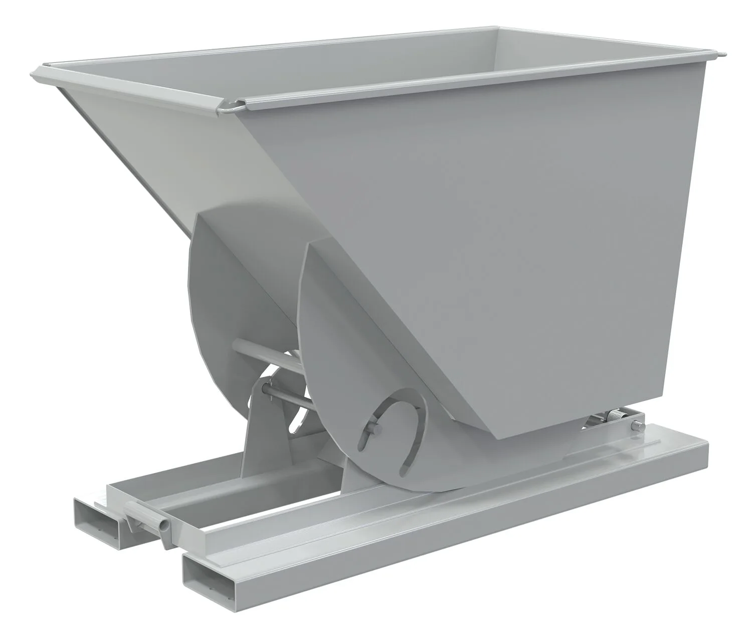 Vestil D-75-LD-NB-GY-MG d-style hoppers, no bump & dump