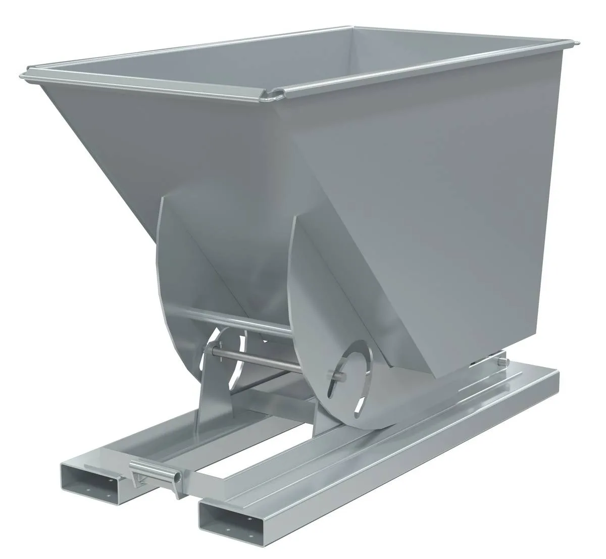 Vestil D-75-LD-NB-SL d-style hoppers, no bump & dump