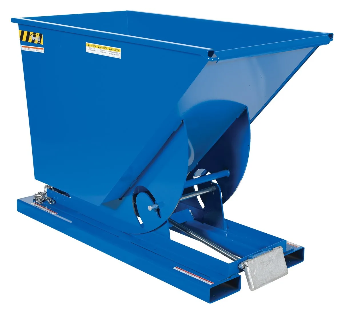 Vestil D-75-MD d style - self-dumping steel hoppers with bumper release