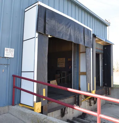 Vestil D-750-24 dock shelter shown from an alternate angle