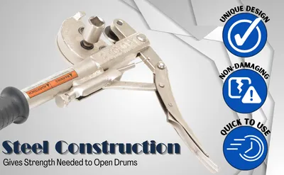 Vestil D-HEAD-1 manual drum deheader feature highlights