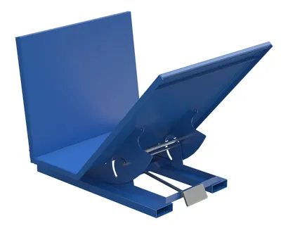 Vestil Steel Open Sided Hopper 68-13/16 In. x 53-13/16 In. x 51-13/16 In. 2 Cubic Yard 2000 Lb. Capacity Blue